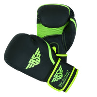Boxing Training Gloves – Matte Black & Neon Green