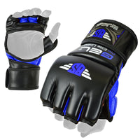7oz MMA Sparring Gloves – Blue & Black