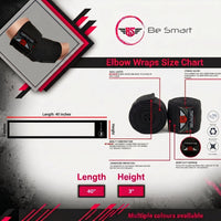 Be Smart Elbow Wraps Black