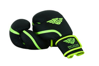 Boxing Training Gloves – Matte Black & Neon Green