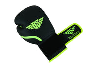 Boxing Training Gloves – Matte Black & Neon Green