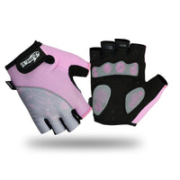 Women’s Padded Gym Gloves – Pink & Grey
