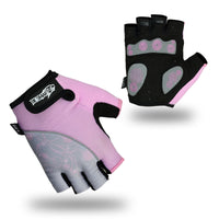Women’s Padded Gym Gloves – Pink & Grey
