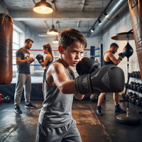 Matte Black Boxing Gloves