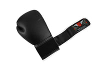 Black Boxing Training Gloves with White Trim