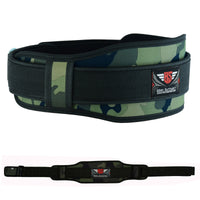 Be Smart Green Camo Weightlifting Belt with Padded Back