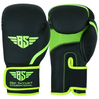 Boxing Training Gloves – Matte Black & Neon Green