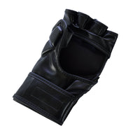 MMA Grappling Gloves – Black & Blue Open Palm