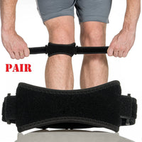 Be Smart Knee Patellar Tendon Support Strap – Adjustable Sports Knee Brace (Pair)