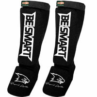 Be Smart MMA Shin Guards with Instep Protection Muay Thai & Kickboxing Shin Pads