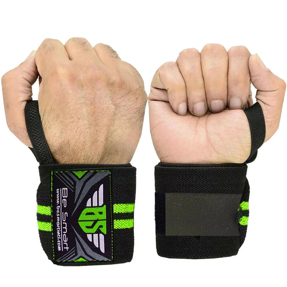 Be Smart 18" Weightlifting Wrist Wraps – Wrist Support for Powerlifting & Gym