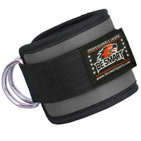 Be Smart Ankle Straps for Cable Machine – Padded D-Ring Gym Attachments