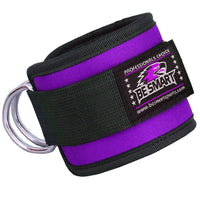 Be Smart Ankle Straps for Cable Machine – Padded D-Ring Gym Attachments