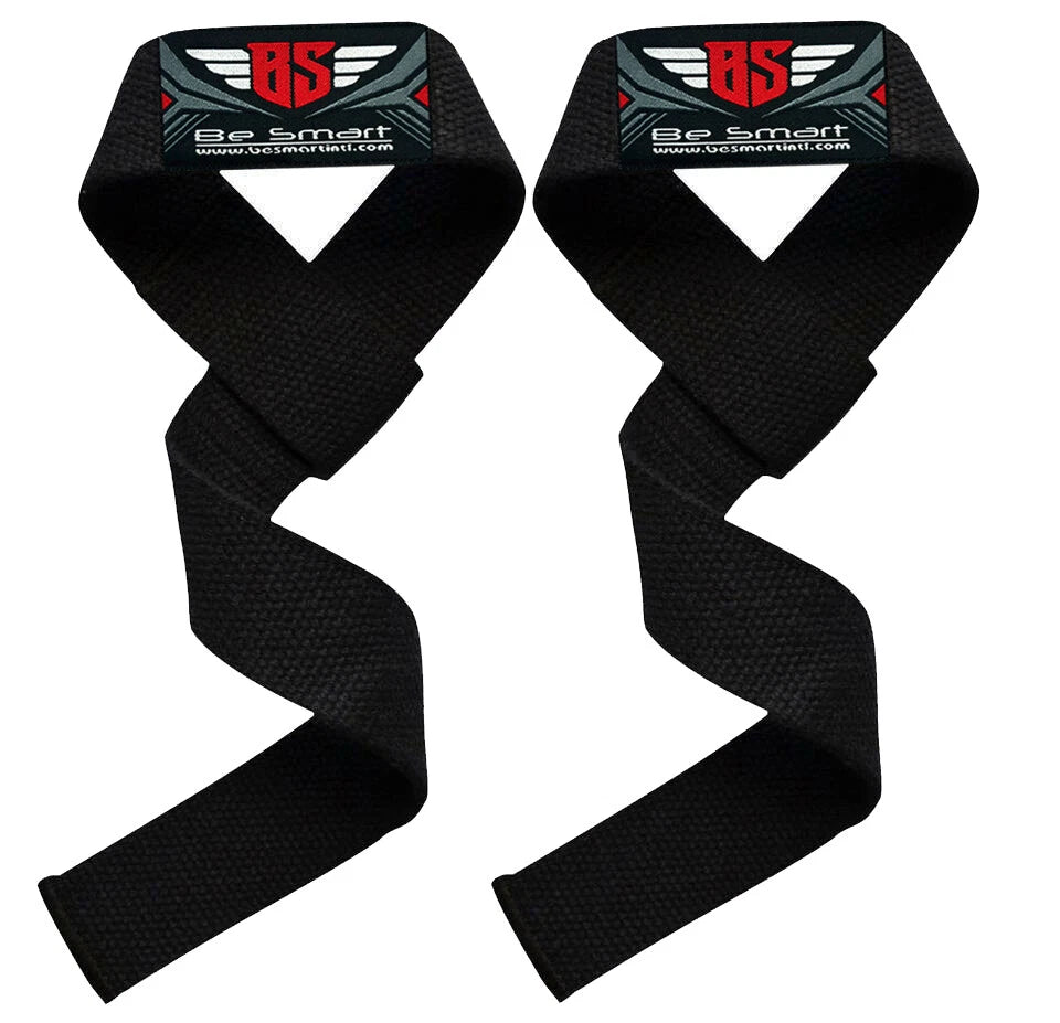 Be Smart Padded Weight Lifting Straps with Neoprene Wrist Support
