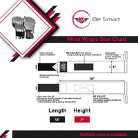 Be Smart 18" Weightlifting Wrist Wraps – Wrist Support for Powerlifting & Gym