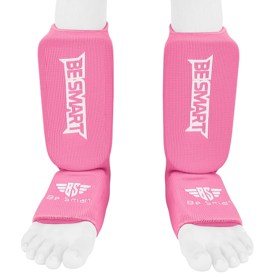 Be Smart MMA Shin Guards with Instep Protection Muay Thai & Kickboxing Shin Pads